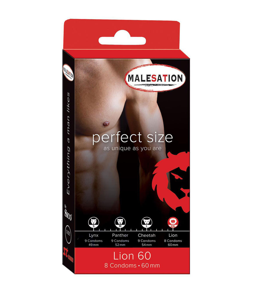 Malesation Lion Condoms 60mm (8 Pack)
