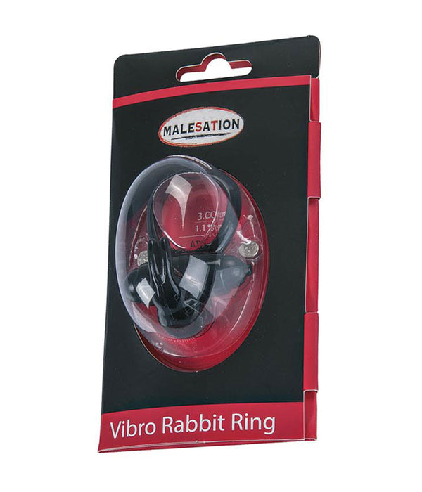 Malesation Vibro Rabbit Ring Black