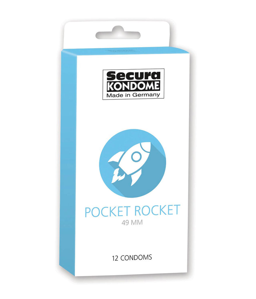 Secura Pocket Rocket 49mm Condoms (12 Pack)